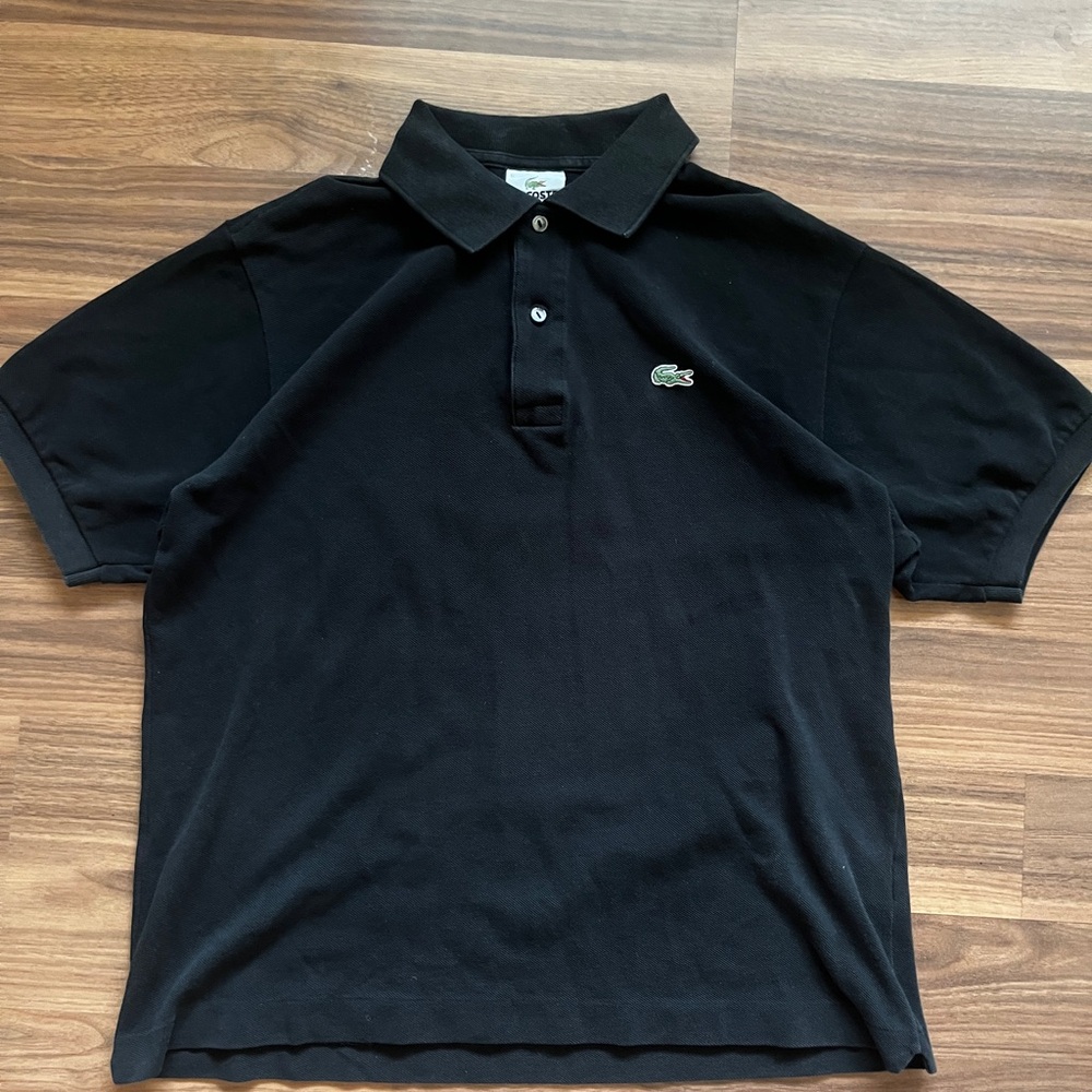 Lacoste Men's Black Short-Sleeve Polo Shirt